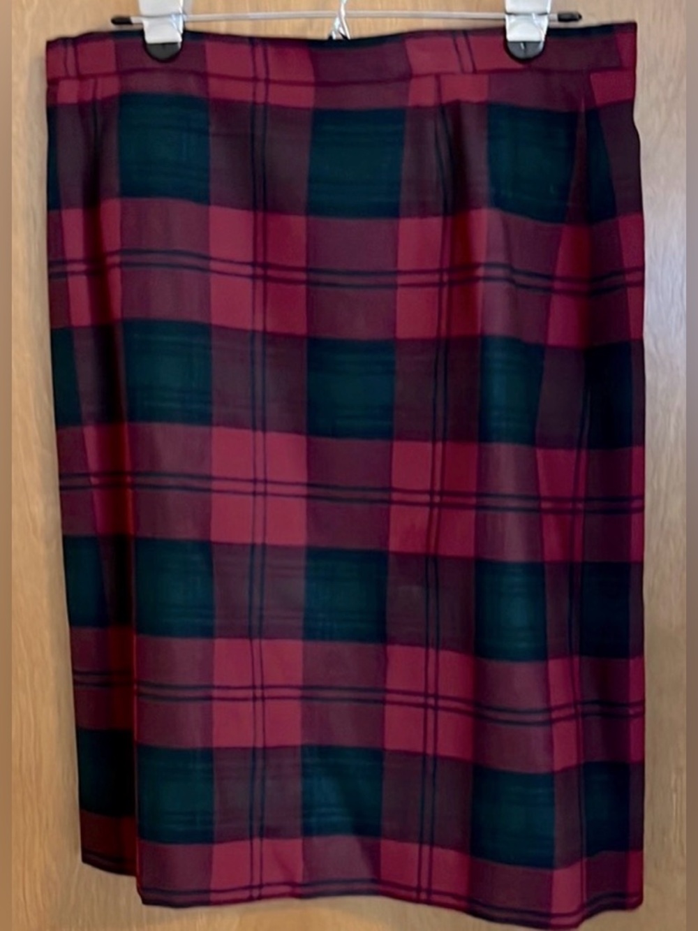 The Scotch House Tartan Plaid Wool Straight Skirt 16